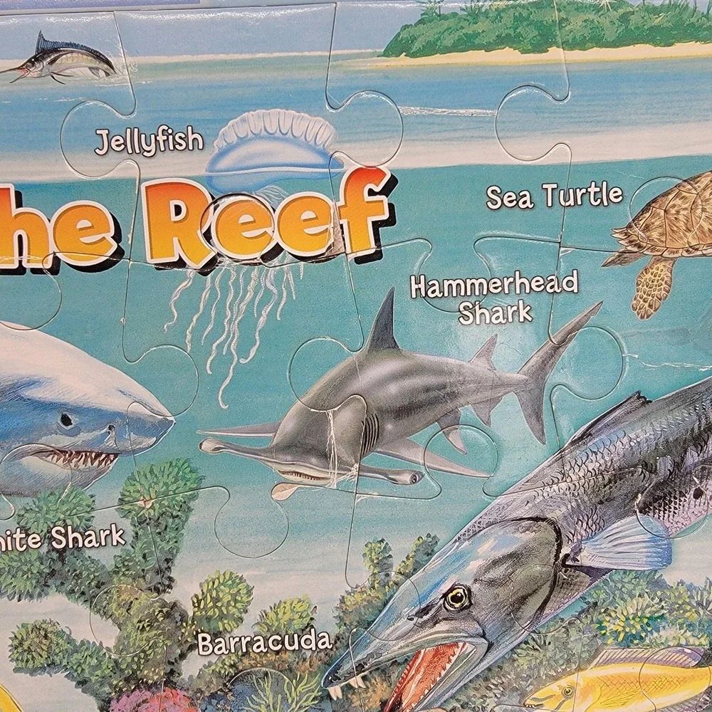 Creative Edge Nature Series Puzzles 3 Dinos Africa Coral Reef Discovery Channel